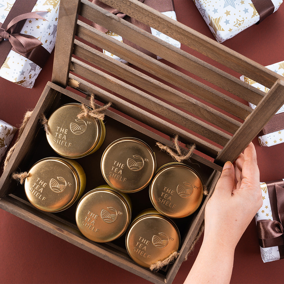 The Tea Shelf Chestnut Tea Gift Box | Pack of 6 | 30 Grams Each