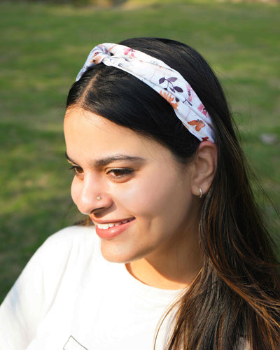 Floral Twisted Knot Headband