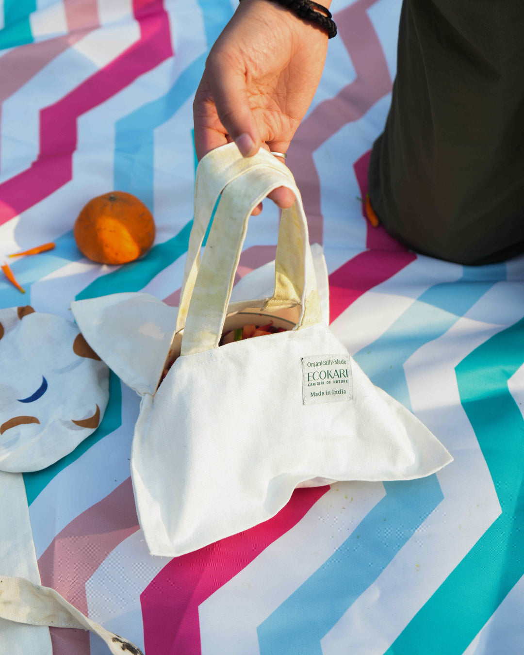 Ecokari Eco-Printed Carry on Tote Bag