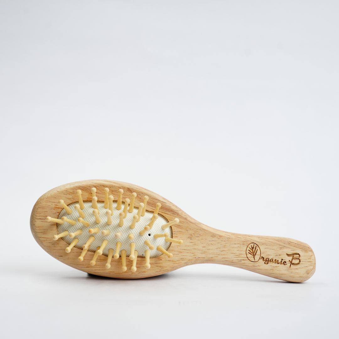 Organic B Oval Mini Wooden Paddle Hair Brush | Kids