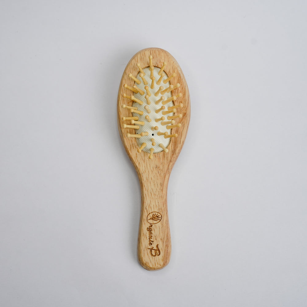 Organic B Oval Mini Wooden Paddle Hair Brush | Kids