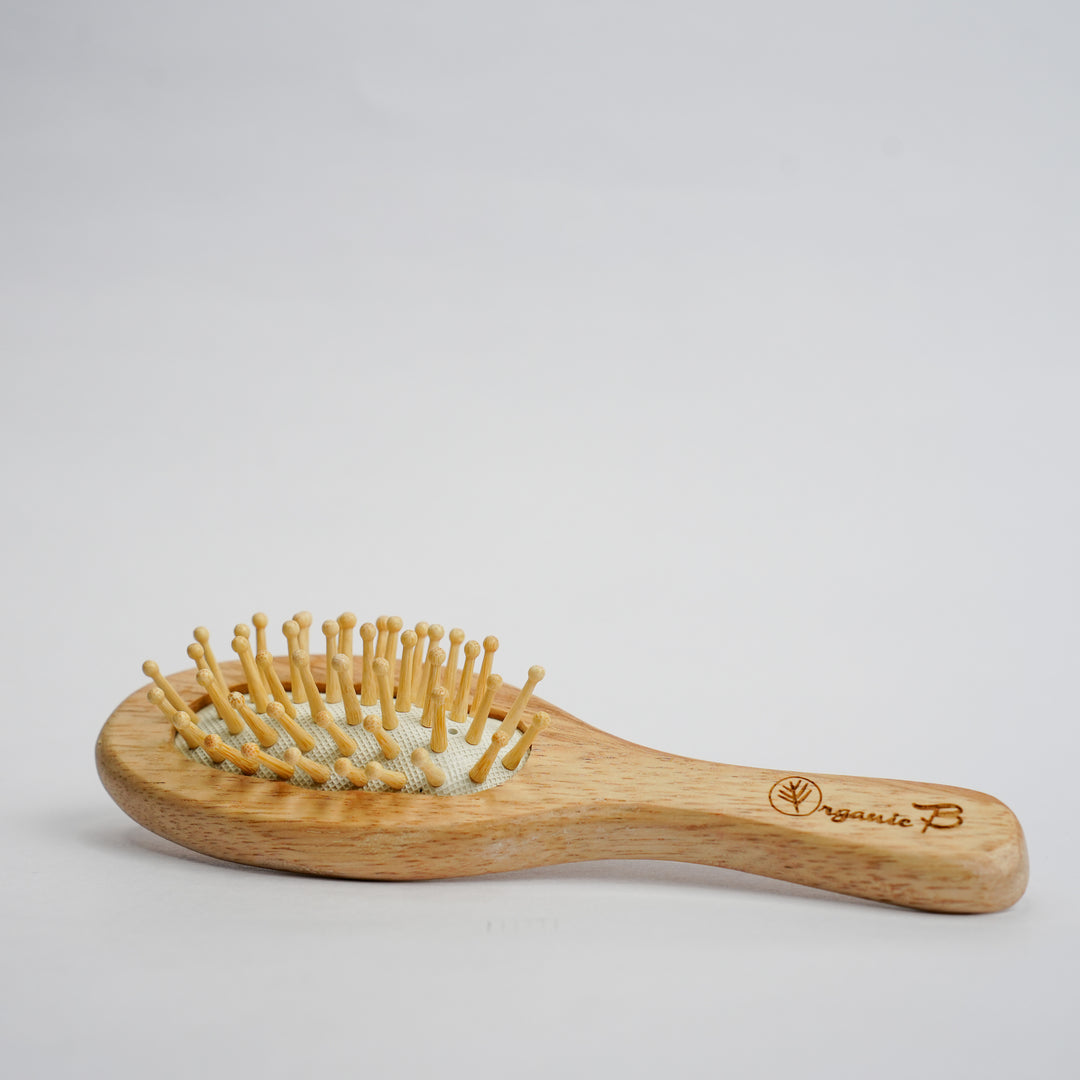 Organic B Oval Mini Wooden Paddle Hair Brush | Kids