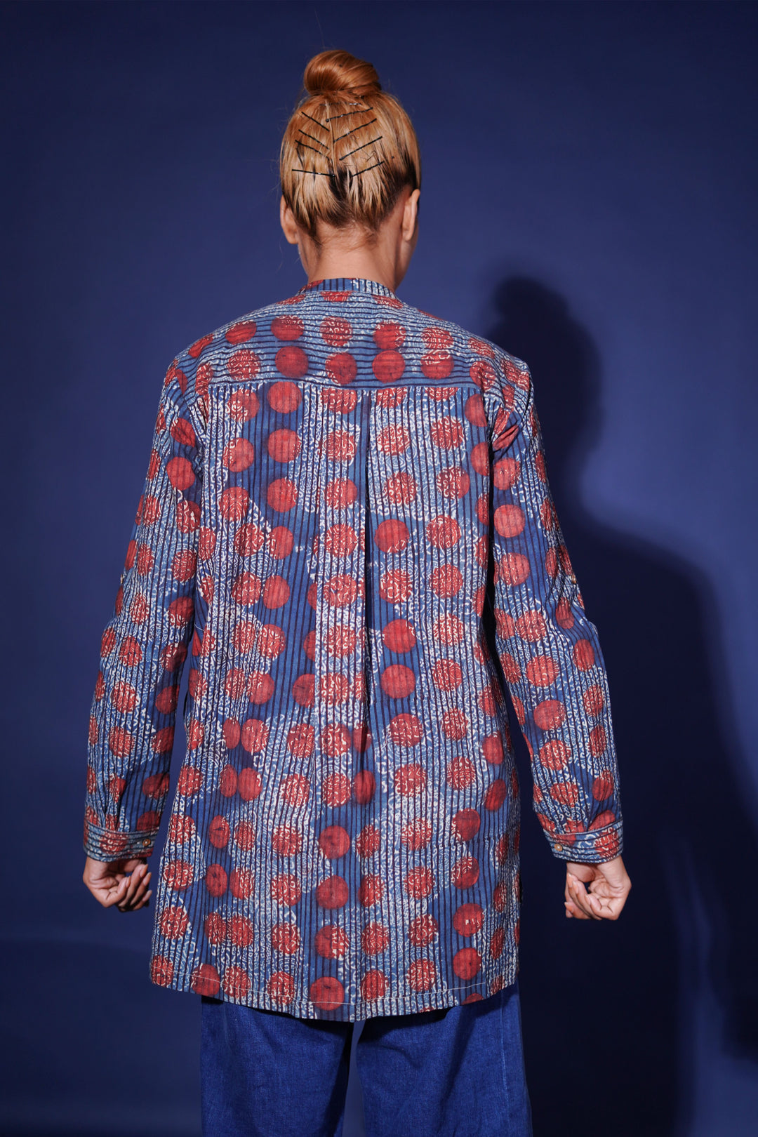 Hand block printed Allover reliable shirt for women