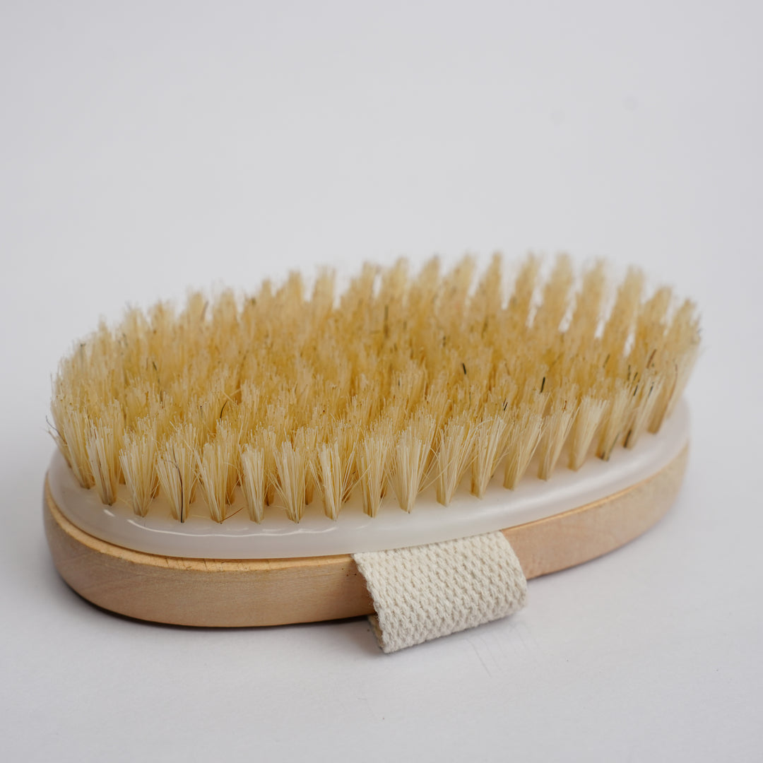 Organic B Oval Dry Brush | Cellulite Bristles | Exfoliate