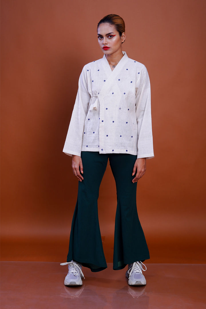 Kala cotton mirror work mughal shirt for women