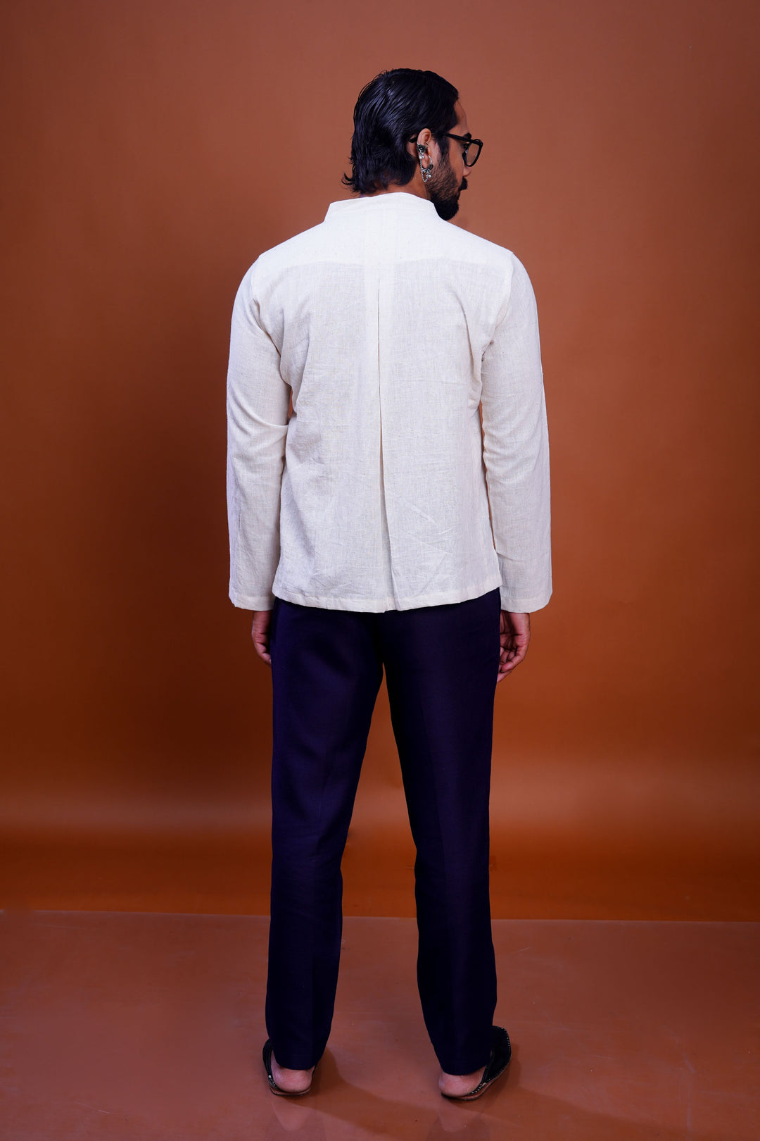 Kala cotton mirror work mughal shirt for men