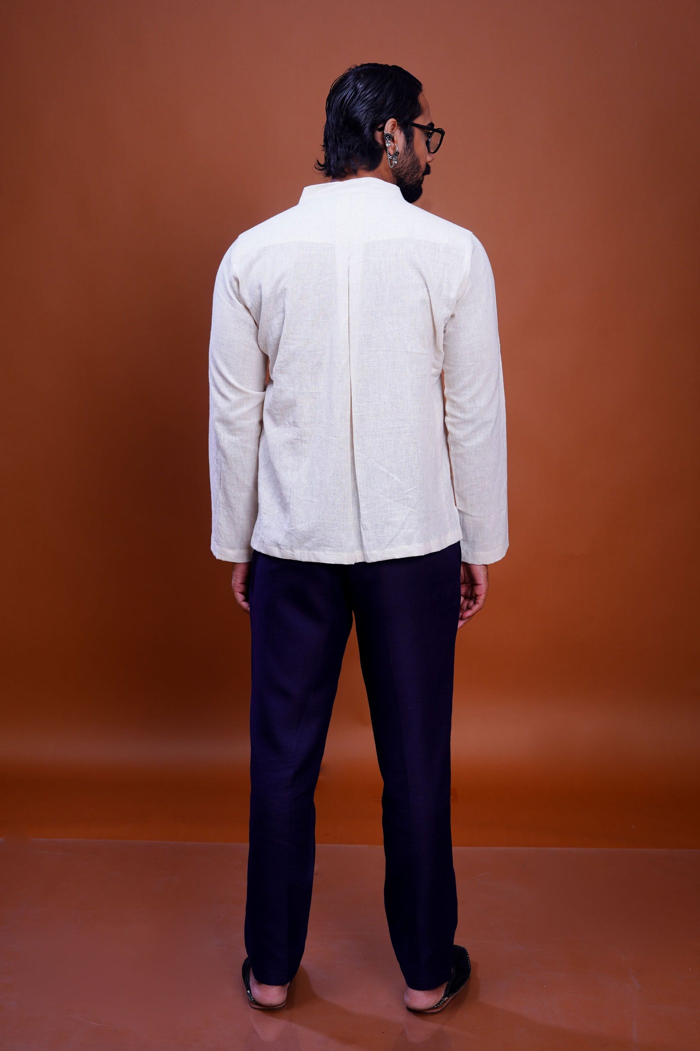 Kala cotton mirror work mughal shirt for men