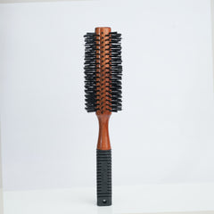 Organic B Wooden Hair Roller Brush|Rubber Handle| Fine Bristles