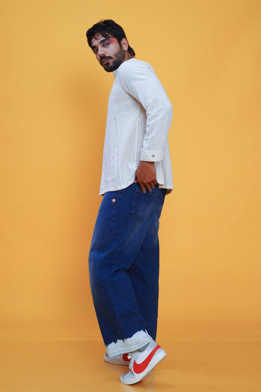 Kala cotton cloud Angrezi shirt for men