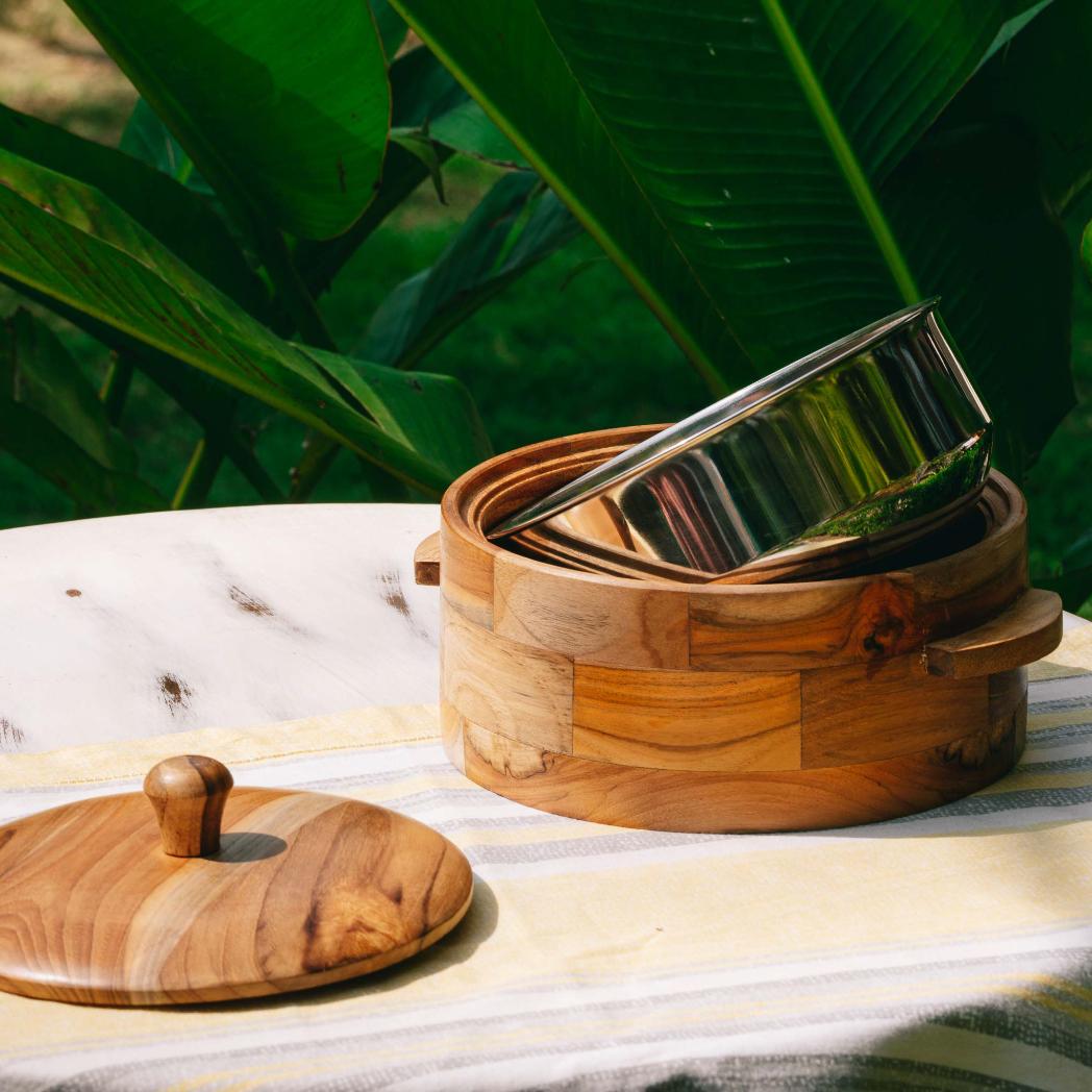 Araana Home Kapish Chapati Box with Insulated Stainless Steel Bowl Inside