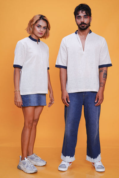 Kala cotton indigo bunkar t-shirt for men
