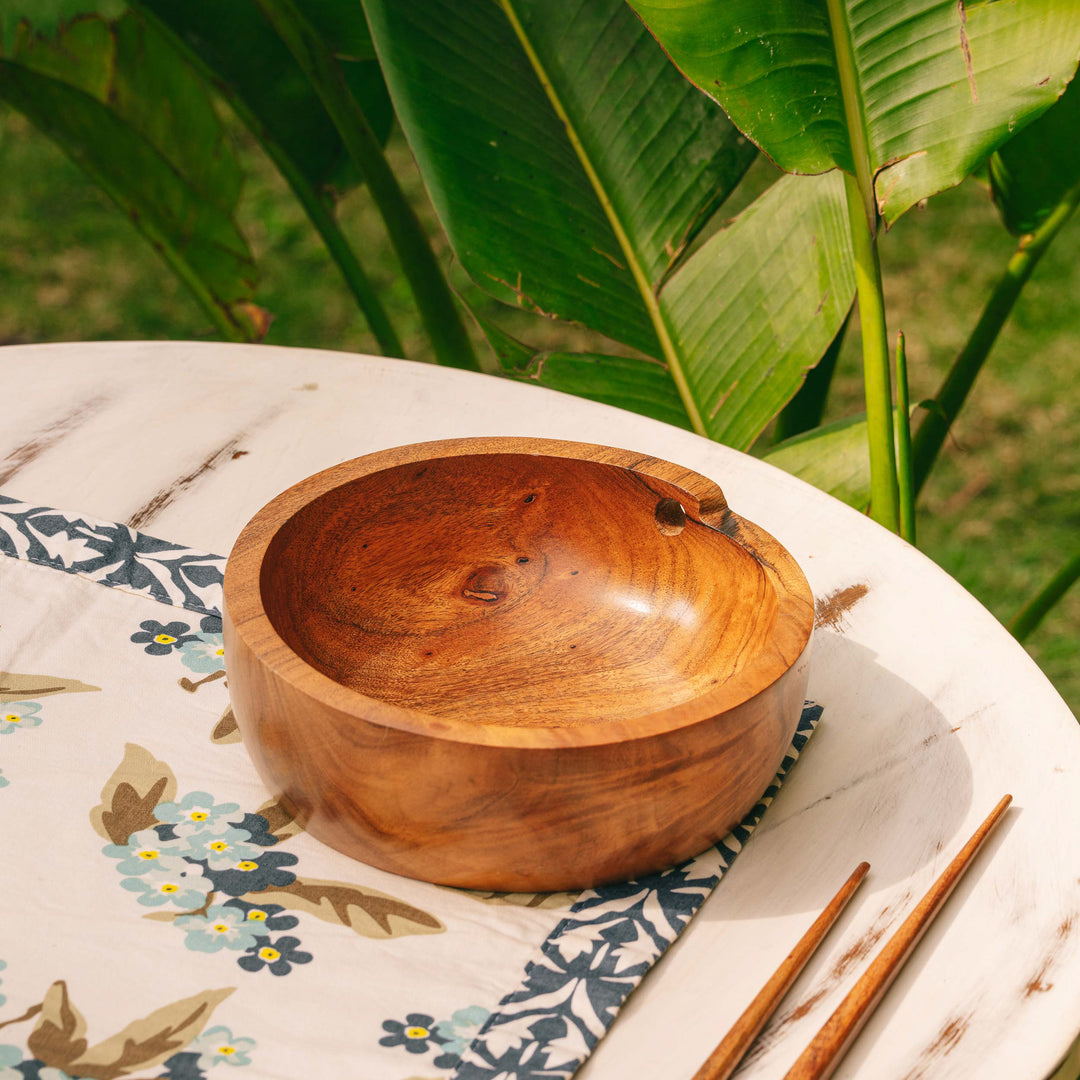 Araana Home Tatva Wooden Ramen Bowl with a Pair of Chopsticks