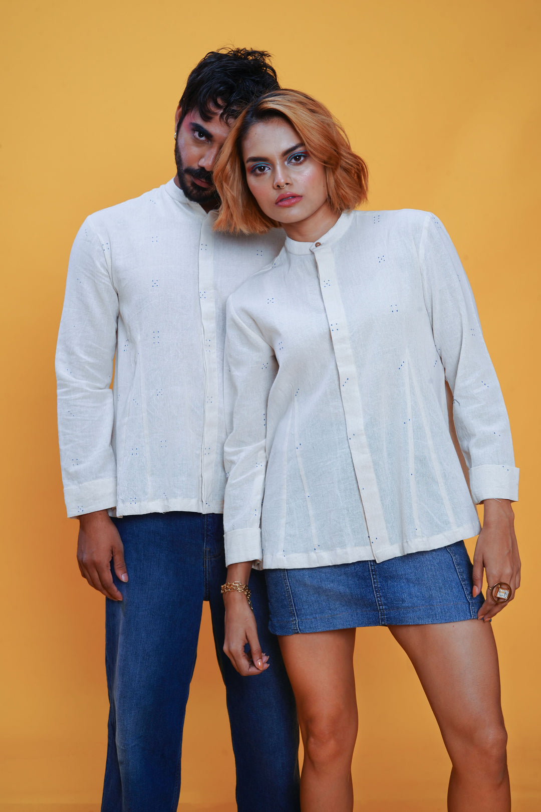 Tangaliya Dice Angrezi Shirt White For Men