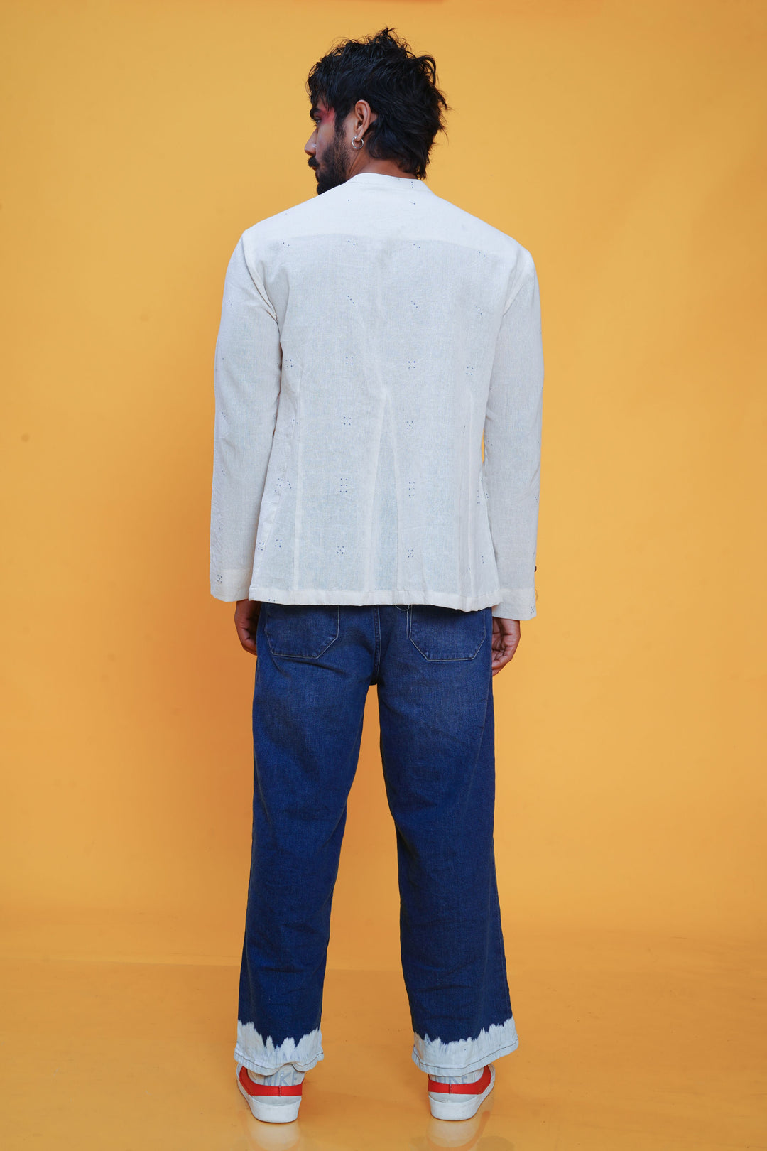 Tangaliya Dice Angrezi Shirt White For Men