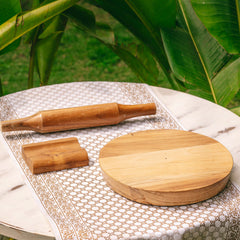 Araana Home Varya Set of Chakla Belan with Holder
