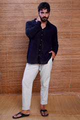 Tangaliya Black Dice Everywhere Shirt For Men