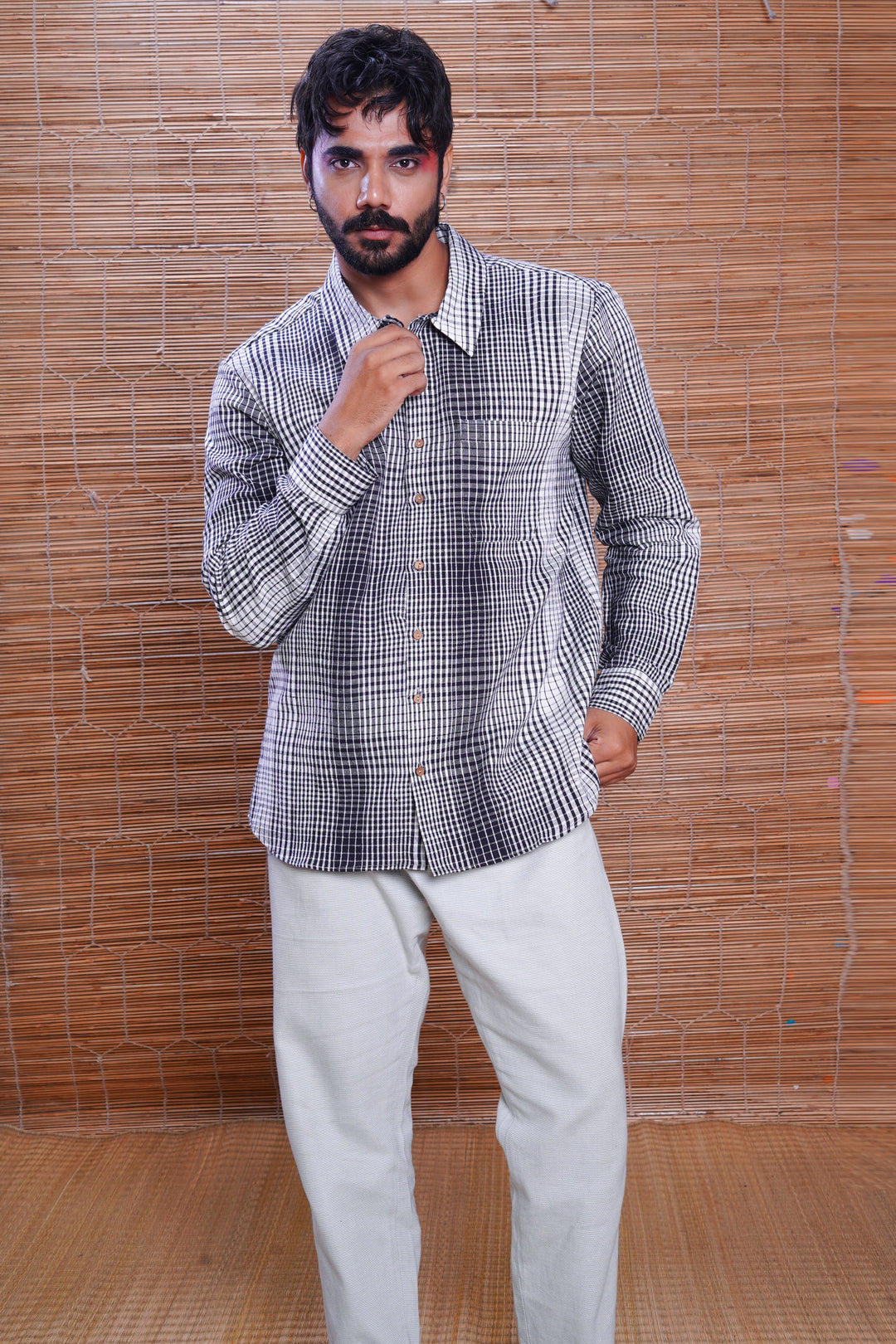 Kala cotton gradation checks everywhere shirt for men