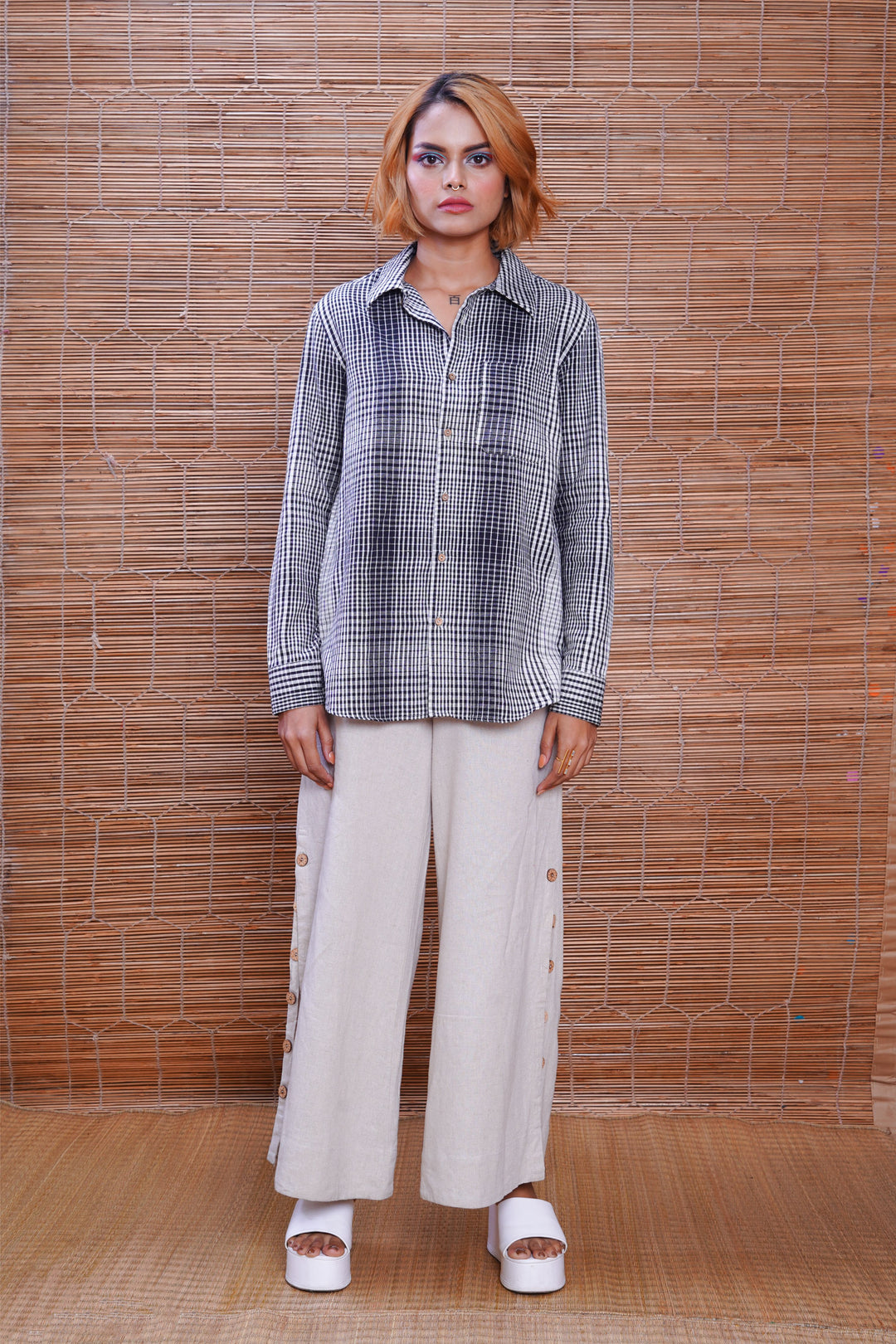 Kala cotton gradation checks everywhere shirt for women