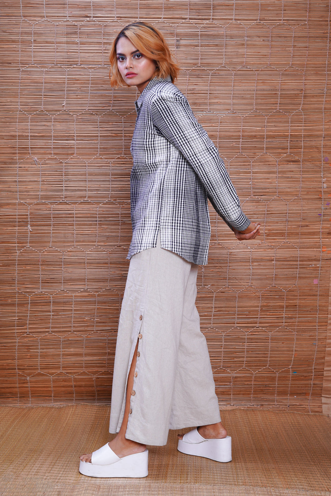 Kala cotton gradation checks everywhere shirt for women