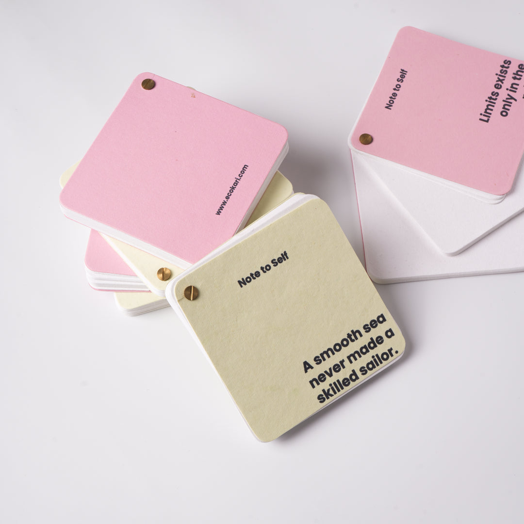 Ecokari Handmade Paper Flip Notepads | Inspiring Quotes
