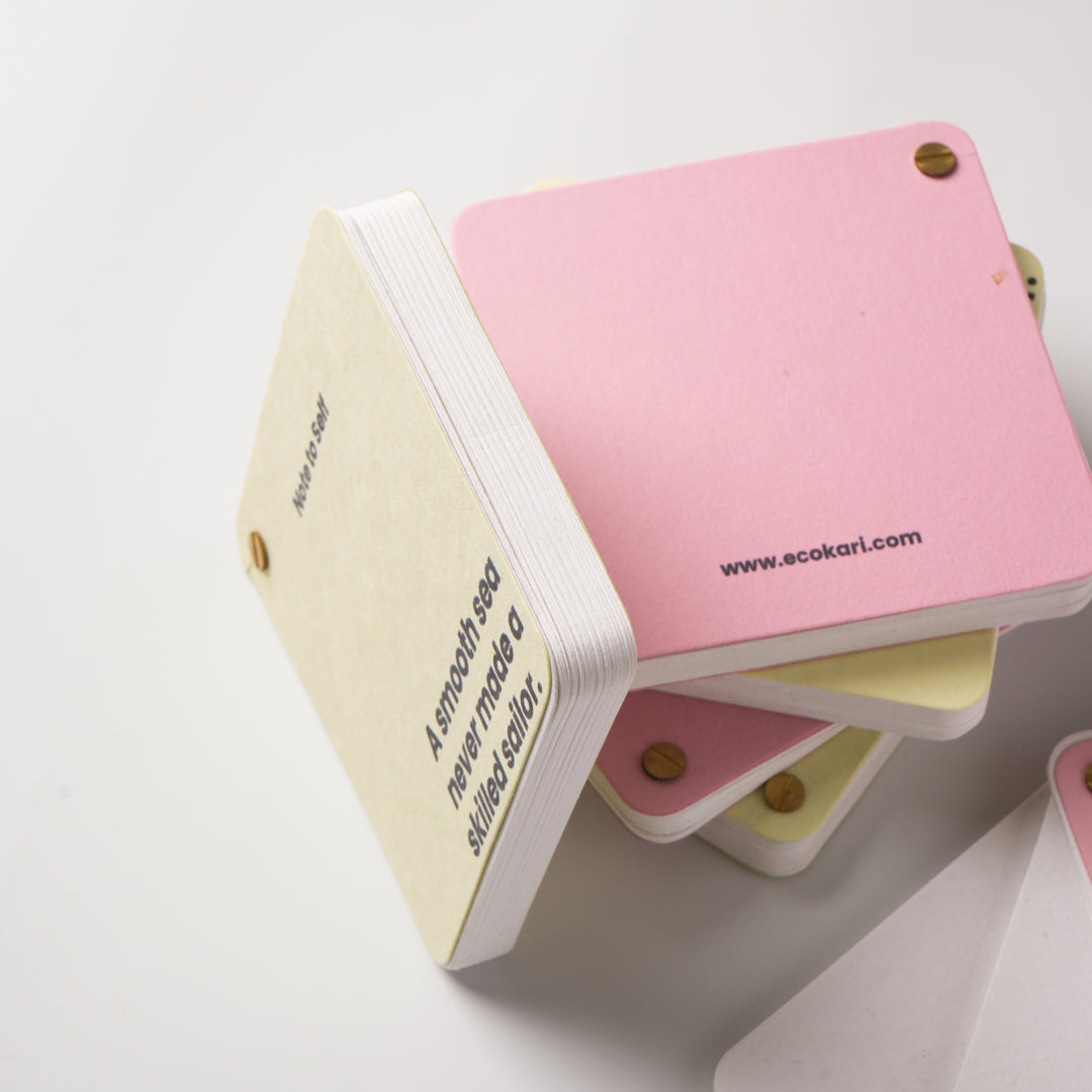 Ecokari Handmade Paper Flip Notepads | Inspiring Quotes