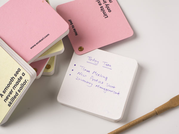 Ecokari Handmade Paper Flip Notepads | Inspiring Quotes