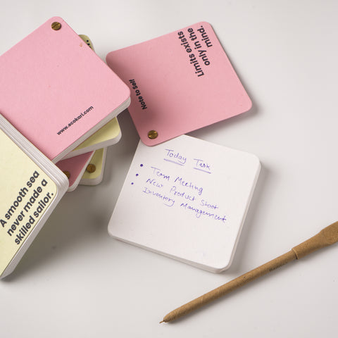 Ecokari Handmade Paper Flip Notepads | Inspiring Quotes