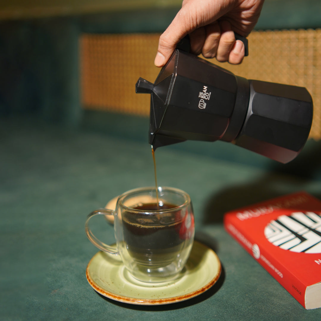The Bean Co Roasters Classic Moka Pot | Premium Aluminium | Stovetop | Espresso Coffee Maker