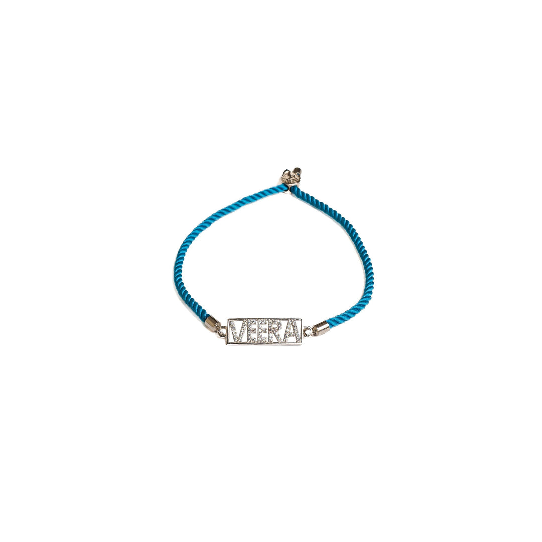 Diamond By Tilesh Silver Custom Name Rakhi – "VEERA"