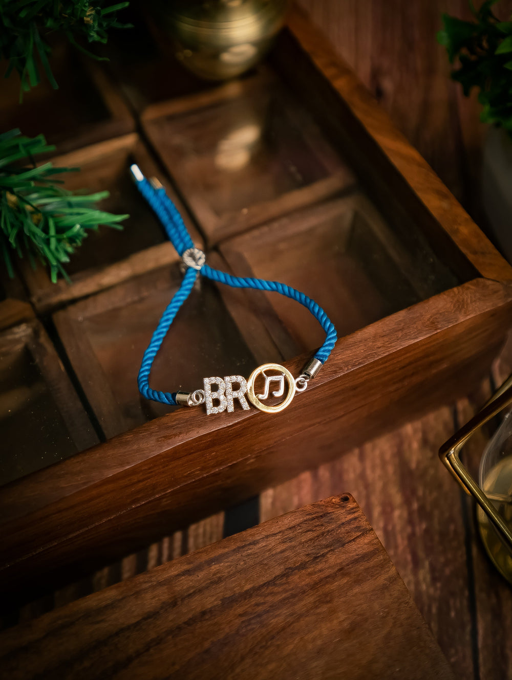 Diamond By Tilesh Silver BRO Rakhi with Music Note Motif