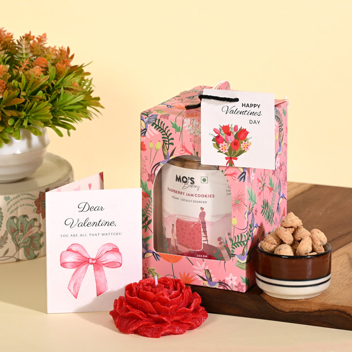Buy Mo's Bakery Valentines Day Pink Gift Box with Raspberry