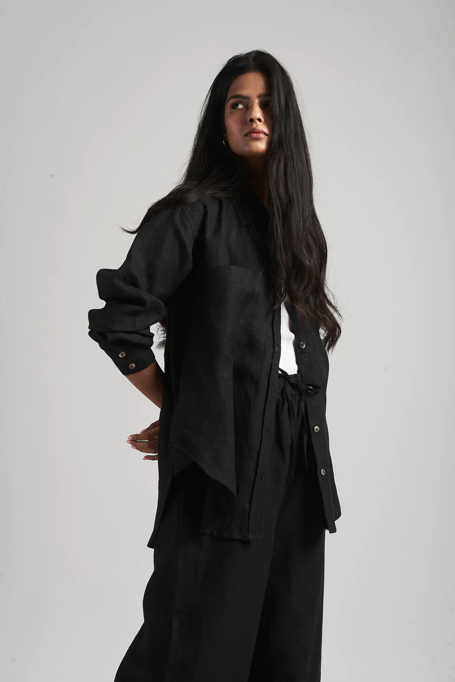 Kohl Linen Oversized Pocket Shirt