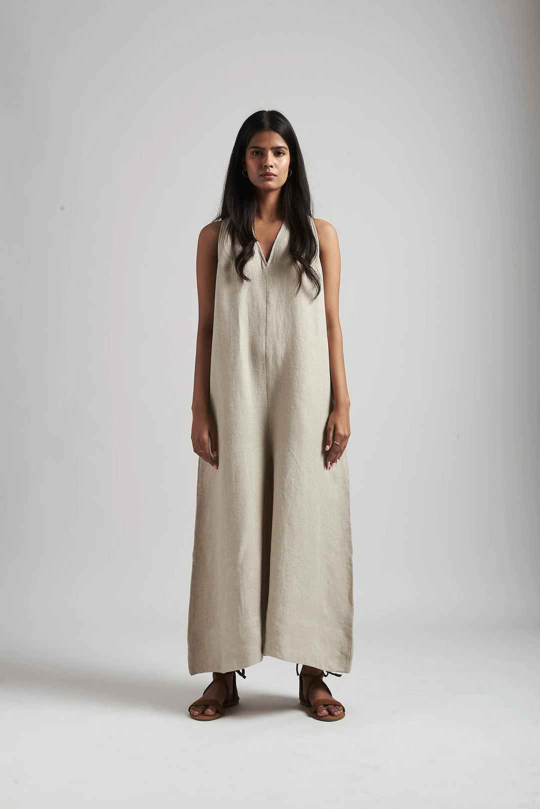 Linen Flared Jumpsuit