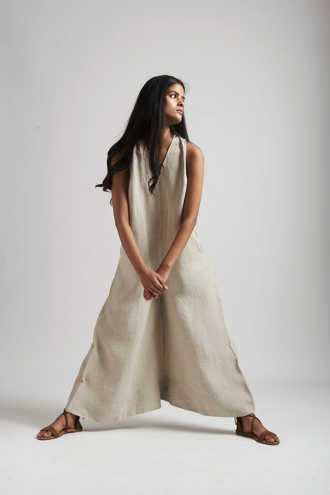 Linen Flared Jumpsuit