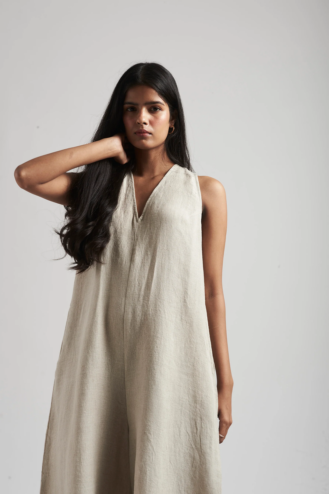 Linen Flared Jumpsuit