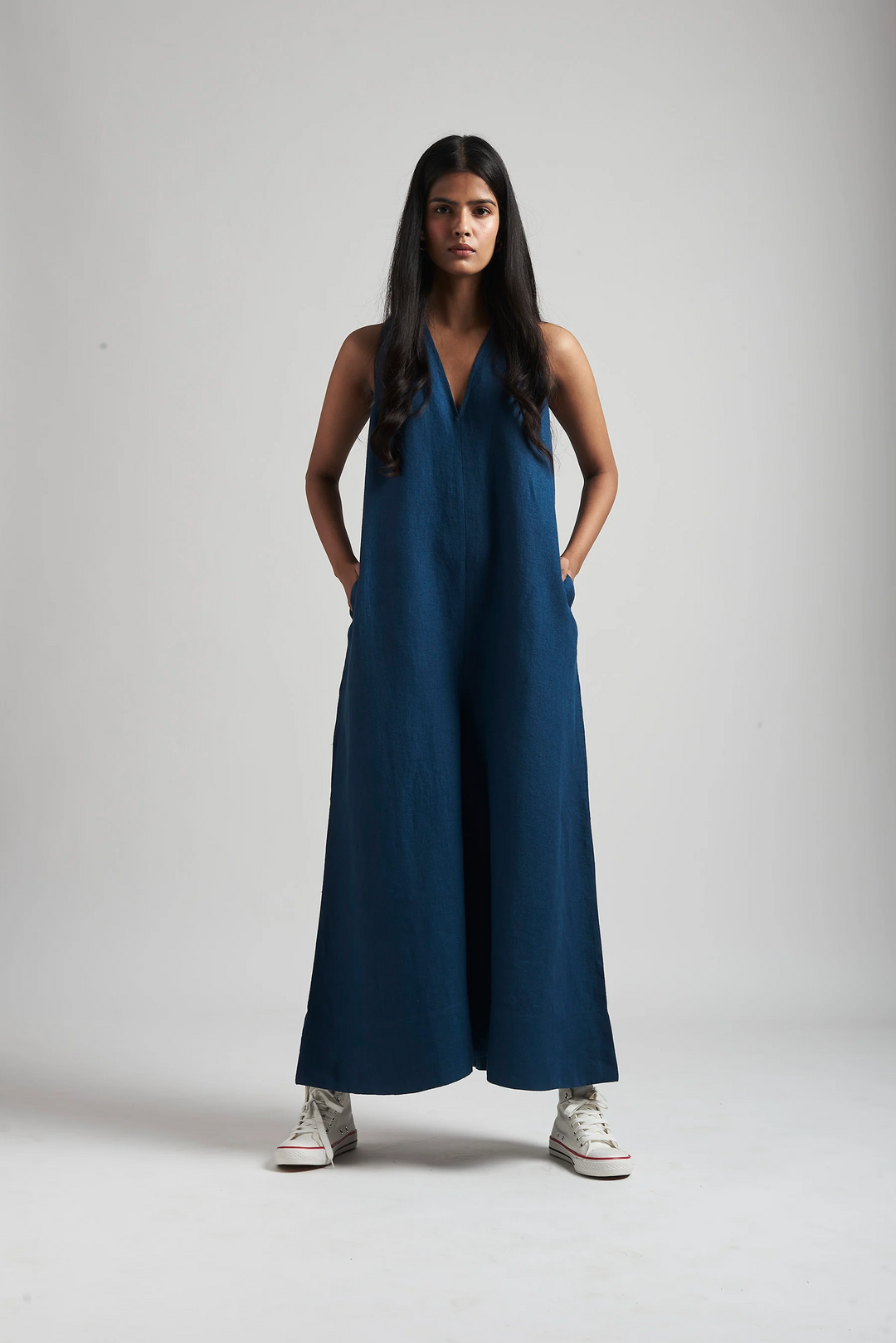 Linen Flared Jumpsuit