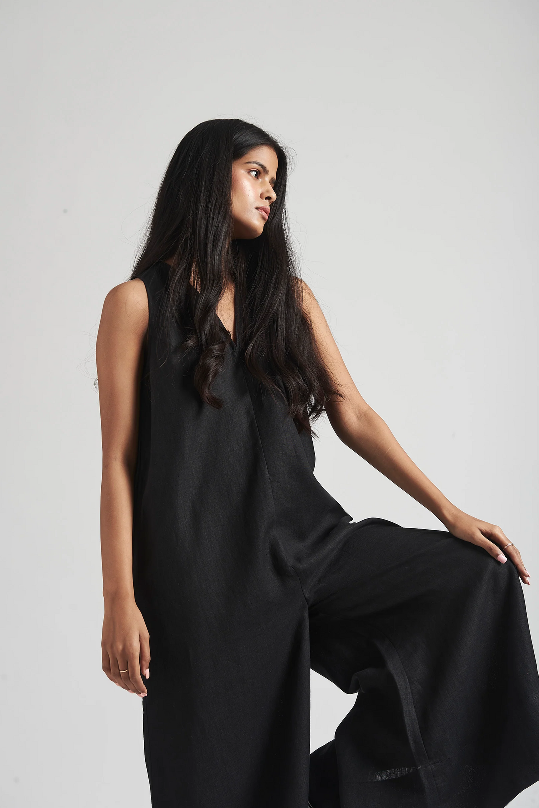 Linen Flared Jumpsuit