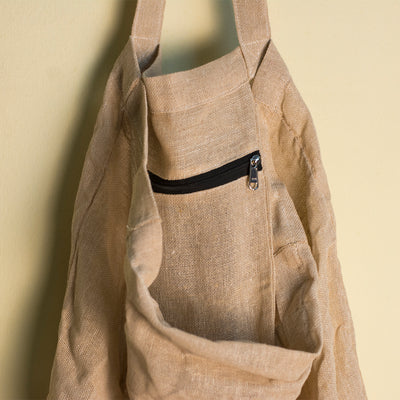 Foldable and reusable jute cotton shopping bag