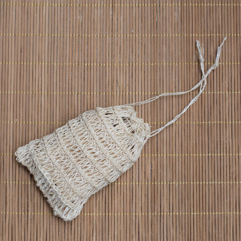 Geosmin Reusable soap savers pouch with pure sisal fibre net (pack of 2)