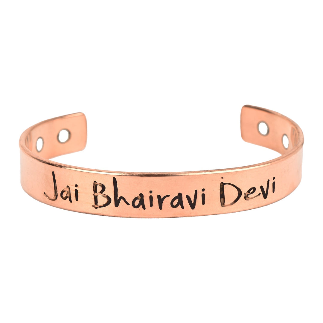 Bamboology Trends Jai Bhairavi Devi Pure Copper Healing Kada – Unisex Magnetic Energy Bracelet