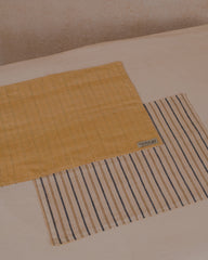 Little Bit  Of heaven Yellow reversible khadi cotton Placemat (set of 2)