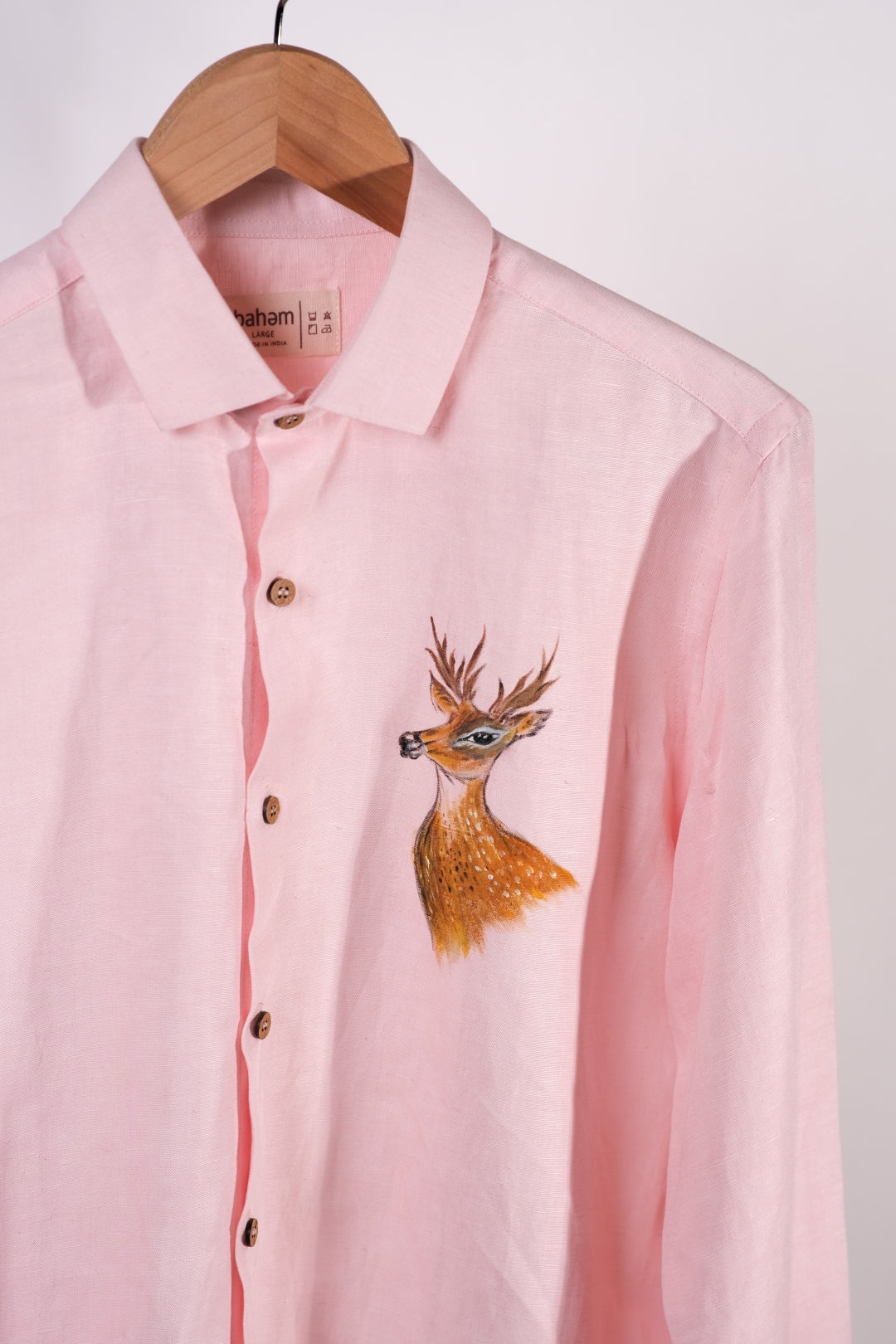 Bahem Men Hand painted Hemp lyocell shirt