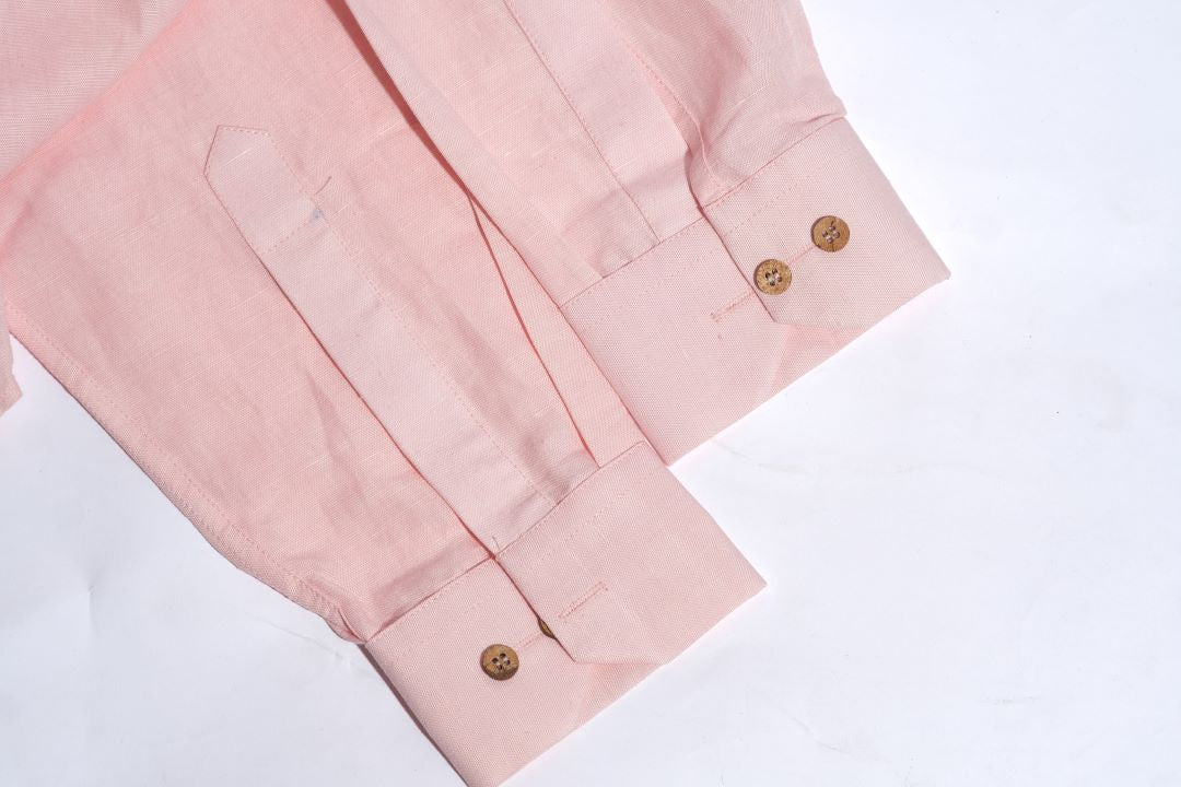 Bahem Men Pink Hemp-Lyocell Shirt
