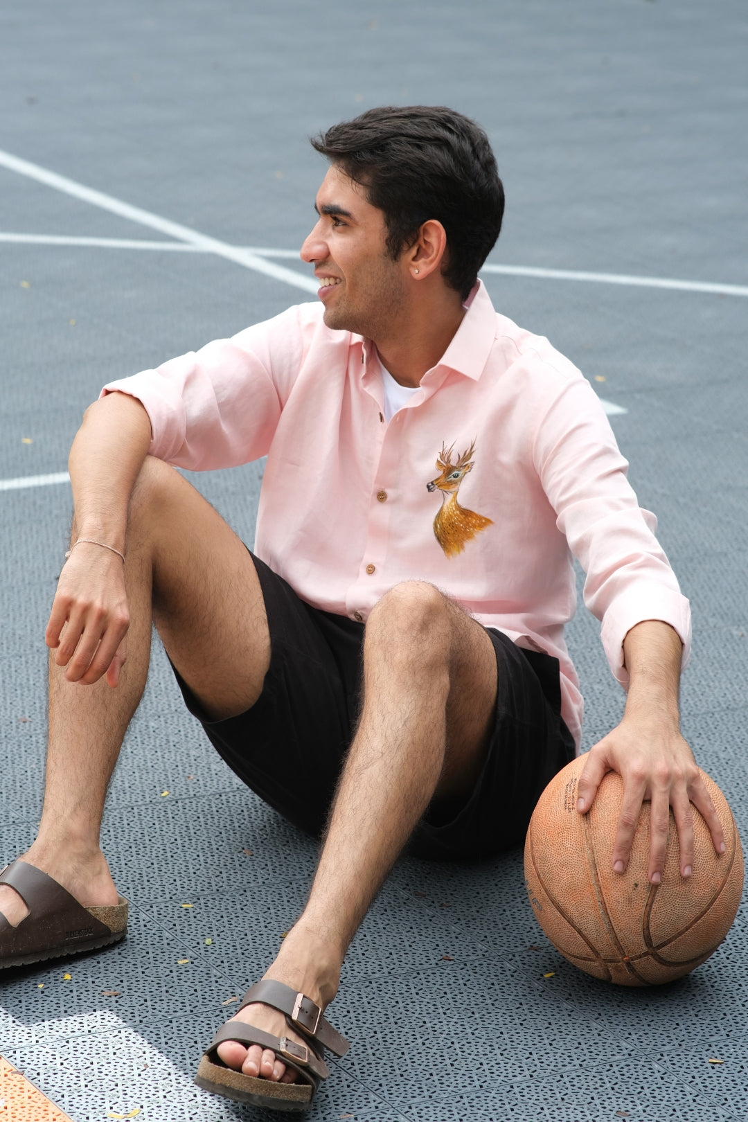 Bahem Men Hand painted Hemp lyocell shirt