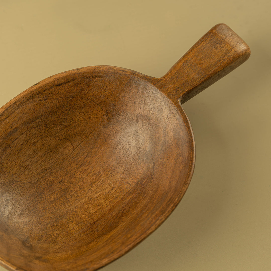Araana Home Kaavia Medium Wooden Serving Bowl with Handle