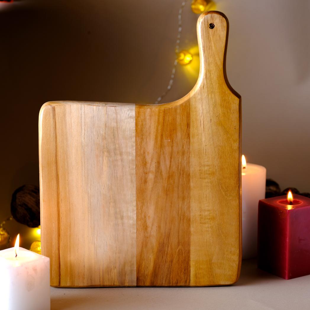 Araana Home Namr Unique Side Handle Wooden Chopping Board