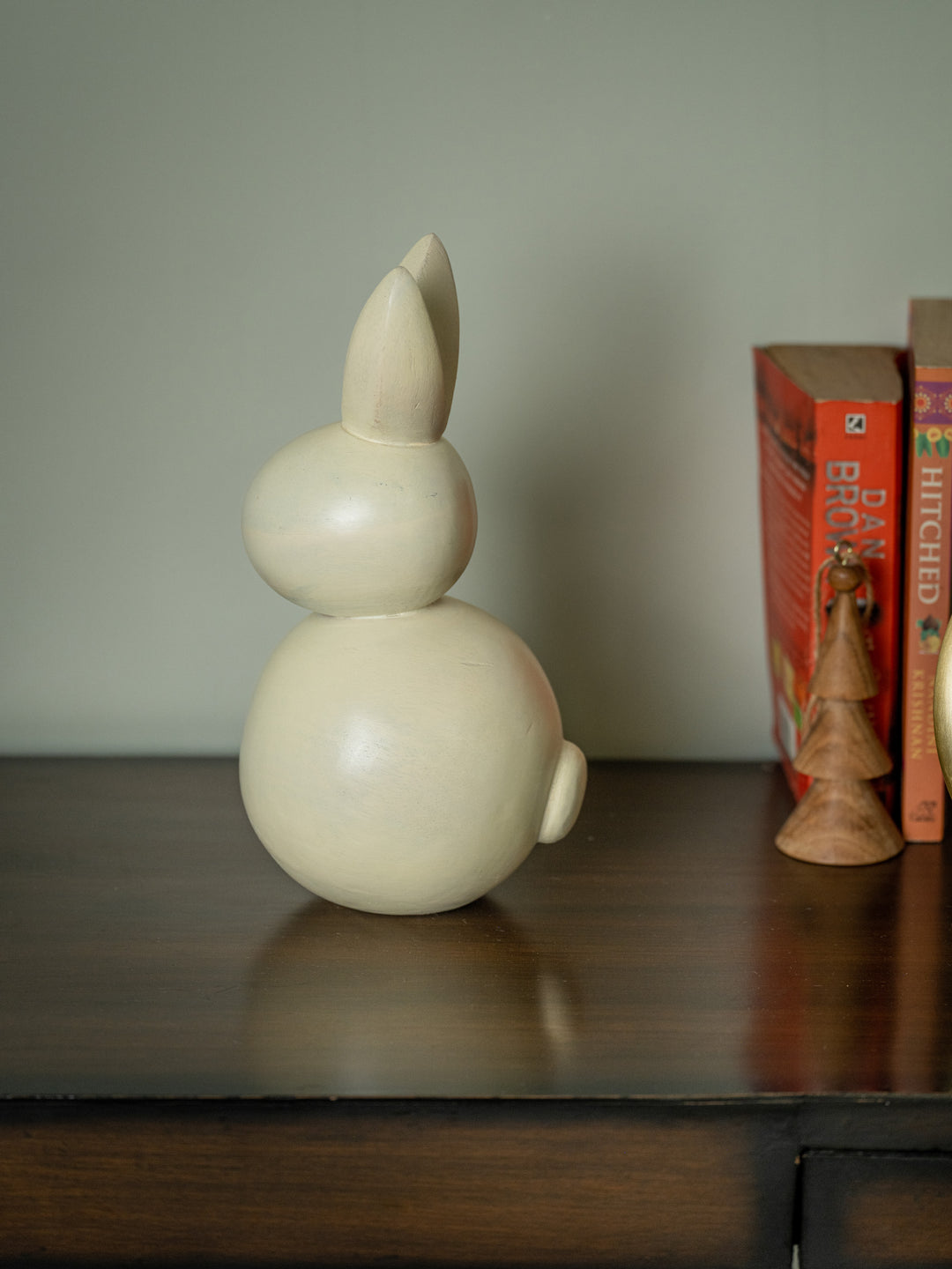 Araana Home Gosh - Set of 2 White Wooden Rabbits for Decor