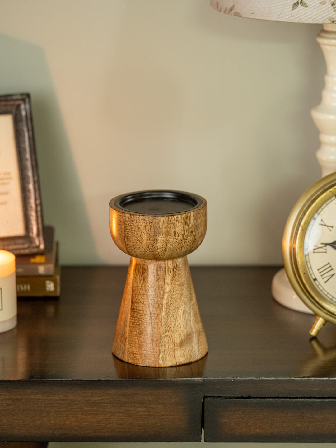 Araana Home Deevan - Tapered Wooden Candle Holder