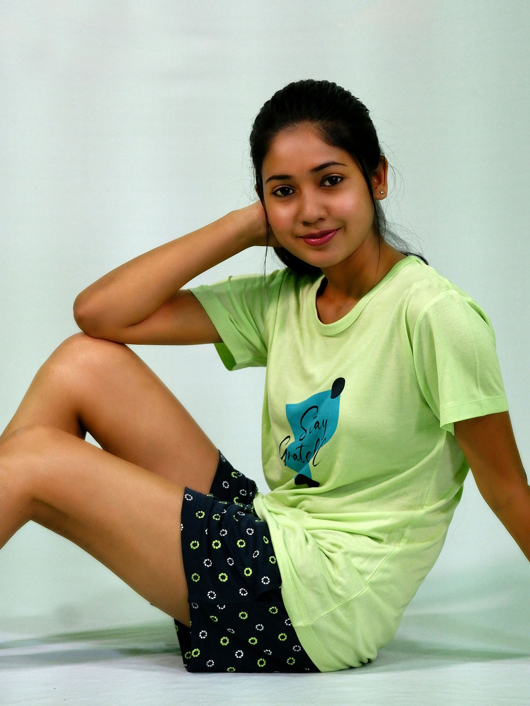 Graceful Geometric Loungewear Set in TENCEL™