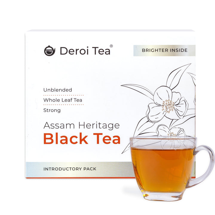 Deroi Assam Heritage Black Tea | 100% Natural Whole Leaf Assam Tea | Strong Flavour and Aroma - 100g